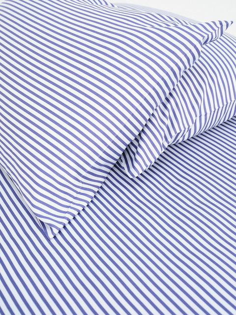 SÁBANA AJUSTABLE + FUNDA DE ALMOHADA DE BAMBÚ RAYADO 400 HILOS
