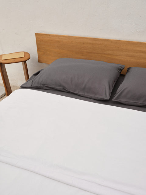 SÁBANA AJUSTABLE + FUNDA DE ALMOHADA DE BAMBÚ GRIS 400 HILOS